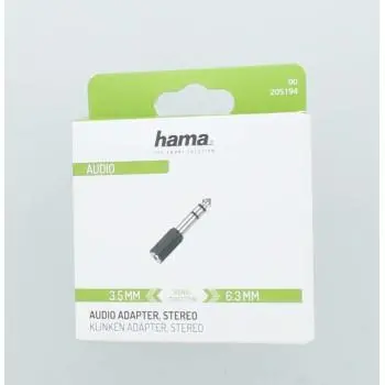 Adaptor HAMA, jack 3.5mm mamă - jack 6.3mm tată - 2