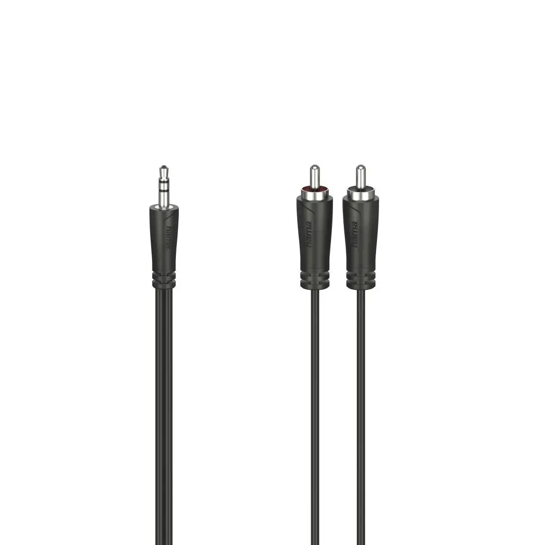 Καλώδιο ήχου HAMA, βύσμα 3.5 mm αρσενικό - 2 x RCA αρσενικό, 3.0 m, Stereo, μαύρο