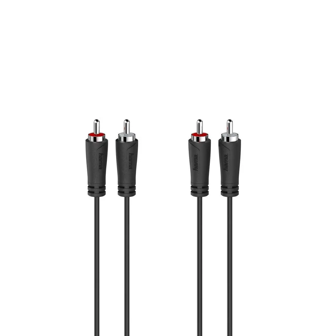 Cablu audio HAMA, 2 x RCA tată - 2 x RCA tată, 1.5m, pentru CD, negru