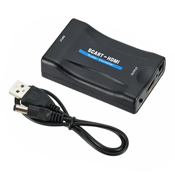 Видео конвертор Estillo ASK-ST001, Scart женско - HDMI женско, Черен - image 1