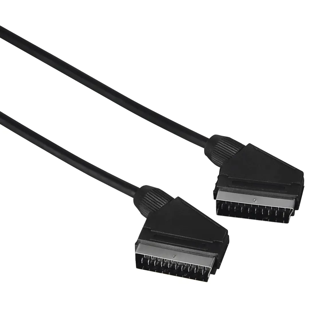 Cablu video HAMA, Scart tată - Scart tată, 1.5m, Negru