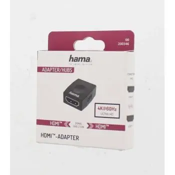 Адаптер HAMA 200346, HDMI женско - HDMI женско, Ultra-HD, 4K, Черен - image 1
