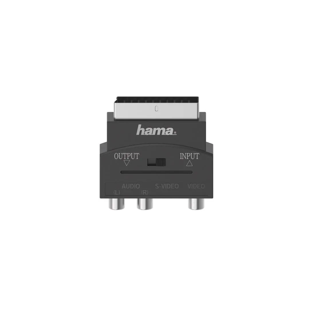 Αντάπτορας HAMA S-VHS, 3 x RCA (1xVideo+2xAudio) - Scart, μαύρος