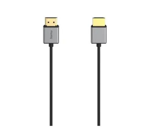 Cablu Hama, HDMI tată - HDMI tată, 8K, aluminiu, 1.5 m - 1