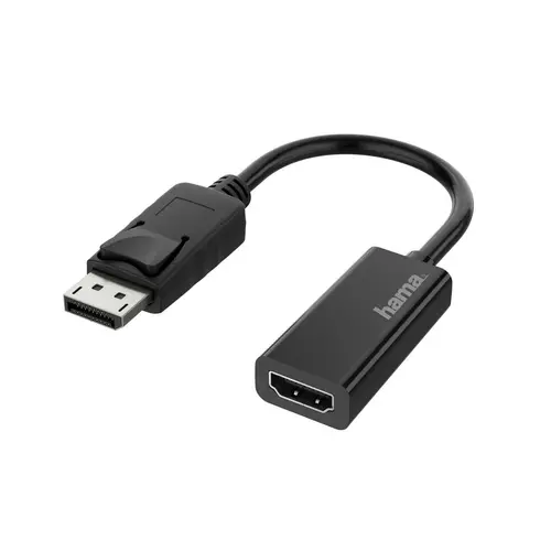 Adaptor HAMA, DisplayPort tată - HDMI mamă, Ultra HD, 4K, Negru - 1