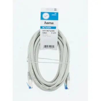 Мрежов пач кабел HAMA F/UTP, CAT 6, RJ-45 - RJ-45, 1Gbit/s, 5.0 m, Сив, Булк - image 2