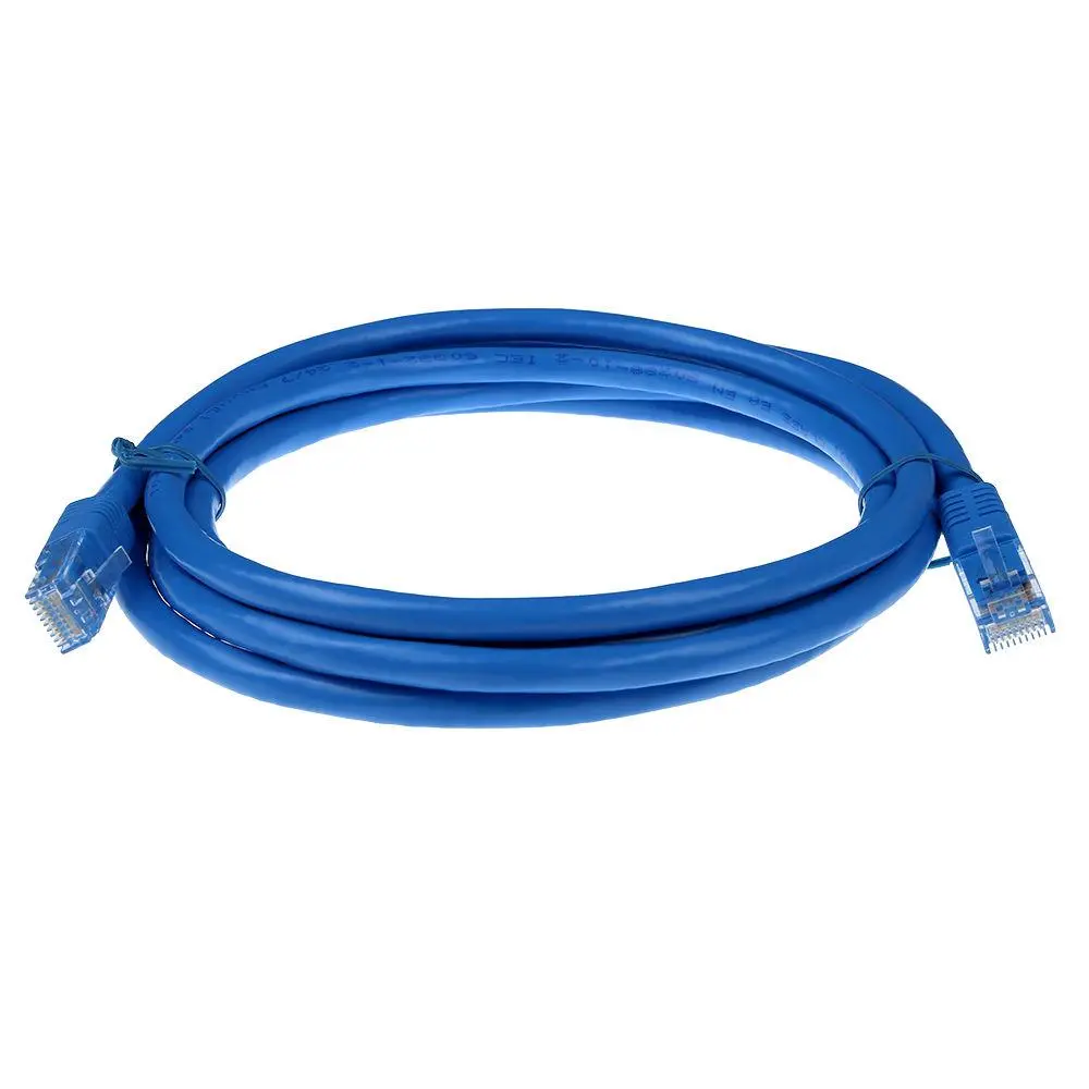 Cablu de rețea patch ACT U/UTP, CAT 6, RJ-45 - RJ-45, 0.5 m, Conductori din cupru, Albastru, Ambalaj vrac - image 1