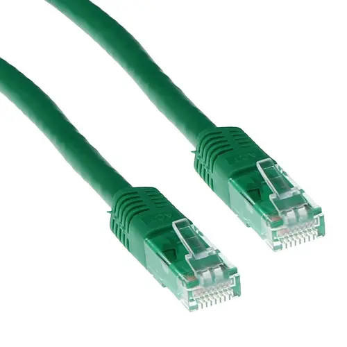 Cablu patch de rețea ACT U/UTP, CAT 6, RJ-45 - RJ-45, 2.0 m, Conductori din cupru, Verde, Ambalaj vrac Cablu patch de rețea ACT U/UTP, CAT 6, RJ-45 - RJ-45, 2.0 m, Conductori din cupru, Verde, Ambalaj vrac
