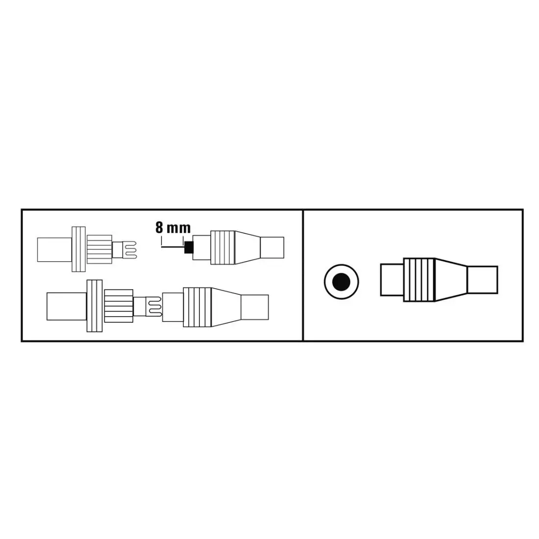 Conector de antenă HAMA Coax plug, Coaxial tată, Alb - image 1