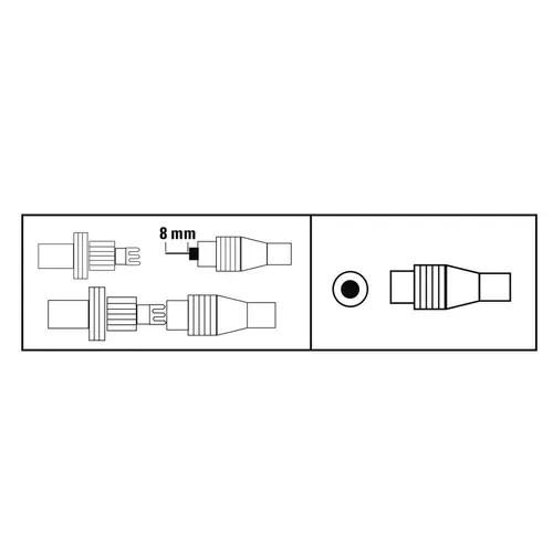 Conector de antenă HAMA Coax plug, Coaxial tată, Alb - 2