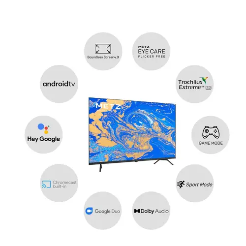 Телевизор METZ 43MUC6100Z, 43"(109 см), LED Smart TV, 4K, Android TV, 10.0, UHD, Клас G, Черен - image 2