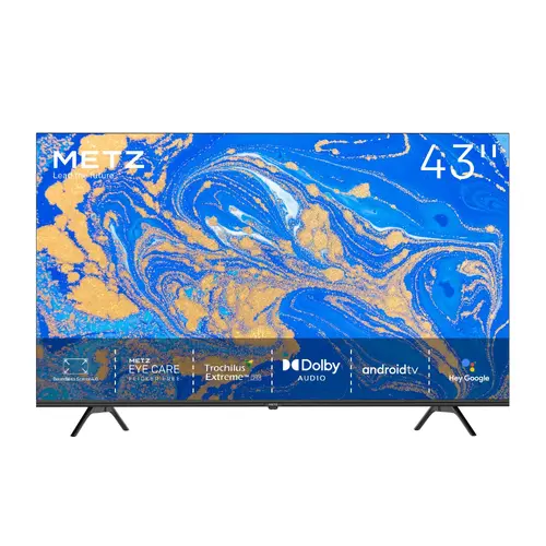 Телевизор METZ 43MUC6100Z, 43"(109 см), LED Smart TV, 4K, Android 10.0, UHD, Клас G, Черен