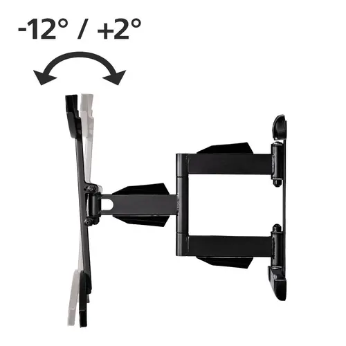 Стенна стойка за TV HAMA, Регулируема, 37"-75", 45 кг, Черна - image 1
