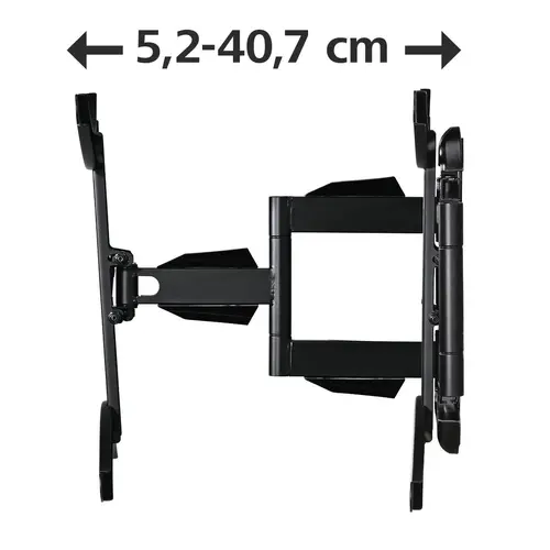 Стенна стойка за TV HAMA, Регулируема, 37"-75", 45 кг, Черна - image 3