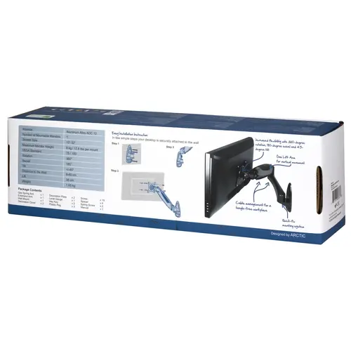Стойка за монитор ARCTIC W1-3D, За стена, 13" - 38" - 13