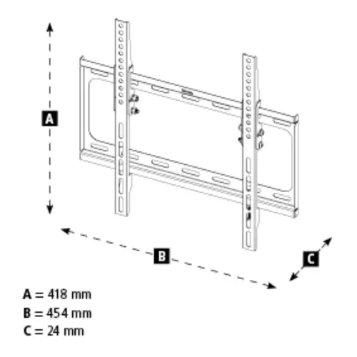 Βάση τηλεόρασης Hama TILT, 191 cm (75"), Μαύρη - 13