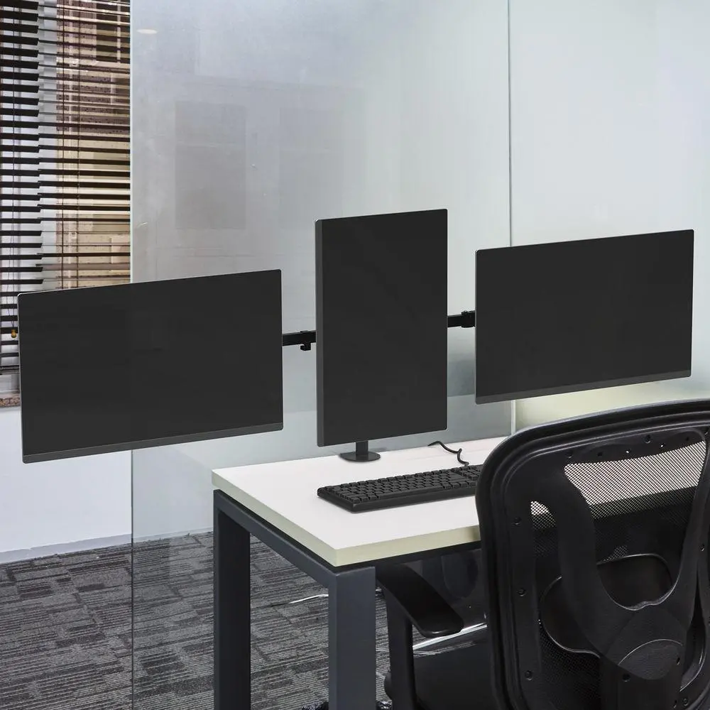 Стойка за 3 мониторa ACT AC8303, За бюро, Регулируема, 27", 21 кг, Черна - image 8