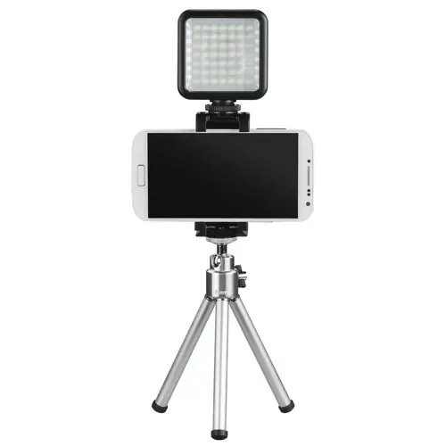 Lampă LED Hama 49 BD, pentru iluminare suplimentară la înregistrări cu cameră și smartphone, Neagră - 2