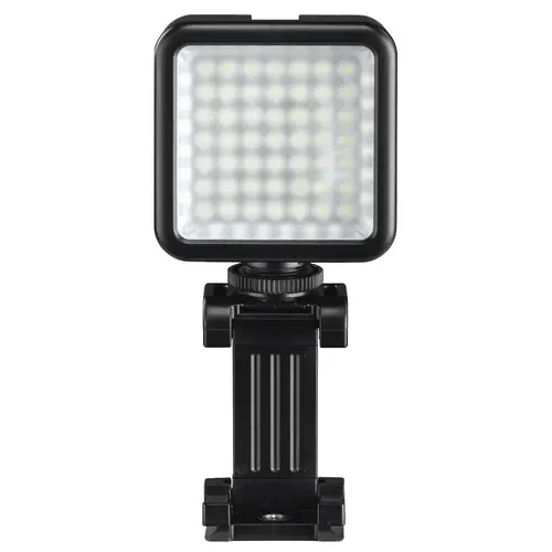 Lampă LED Hama 49 BD, pentru iluminare suplimentară la înregistrări cu cameră și smartphone, Neagră - 1