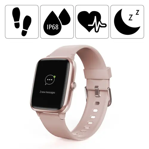 Смарт часовник Hama Fit Watch 5910, 1.3", GPS, Пулс, Крачкомер, Калории, Водоустойчив, Розов - image 2