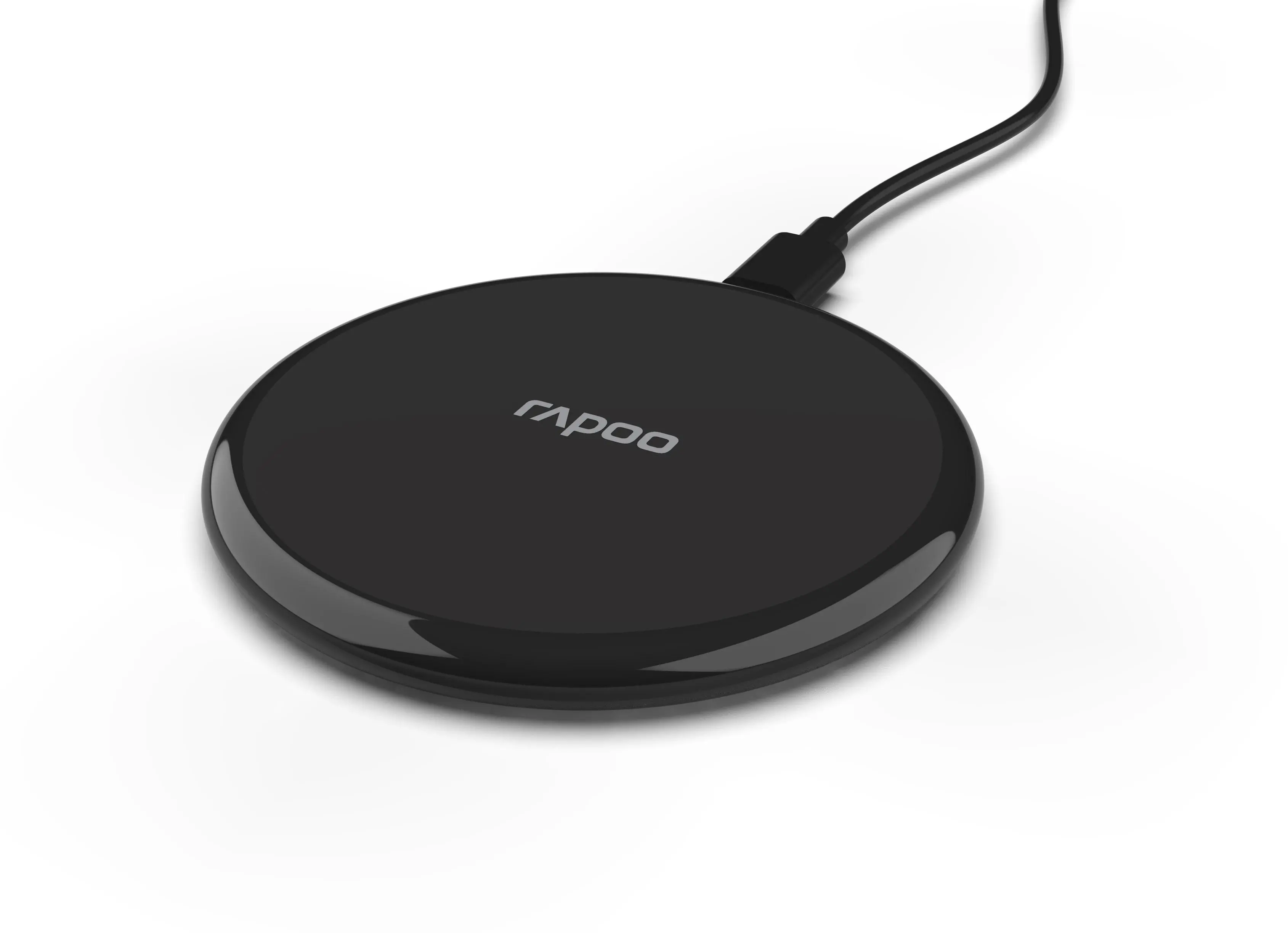Безжично зарядно устройство RAPOO XC105, Qi, 5W/7.5W/10W, Черен