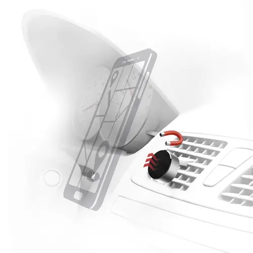 Магнитна стойка за кола за телефон HAMA Magnetic Aluminium, Черен - image 4