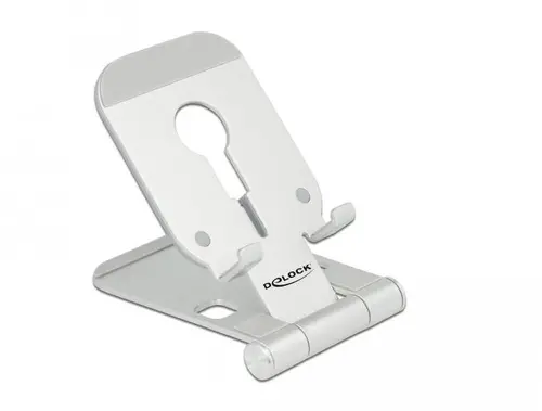 Поставка за смартфон DeLock 18426, Място за магнитно зарядно MagSafe, Алуминий, Сребрист - image 1