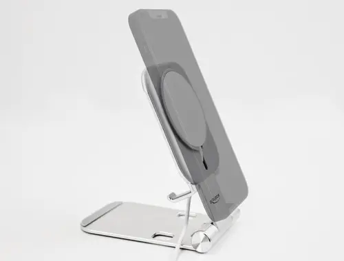 Поставка за смартфон DeLock 18426, Място за магнитно зарядно MagSafe, Алуминий, Сребрист - image 3