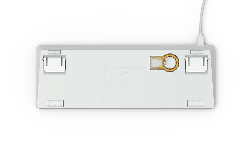 Геймърскa механична клавиатура Glorious White Ice GMMK RGB Compact, Gateron Brown US Layout - image 3