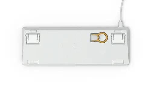 Геймърскa механична клавиатура Glorious White Ice GMMK RGB Compact, Gateron Brown US Layout - image 3