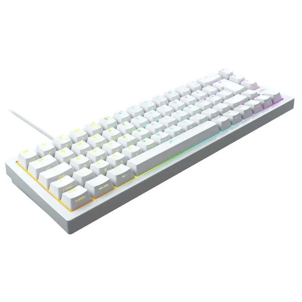 Геймърскa механична клавиатура XTRFY K5 Transperant White, 65% Hotswap RGB UK Layout Kailh Red - image 2