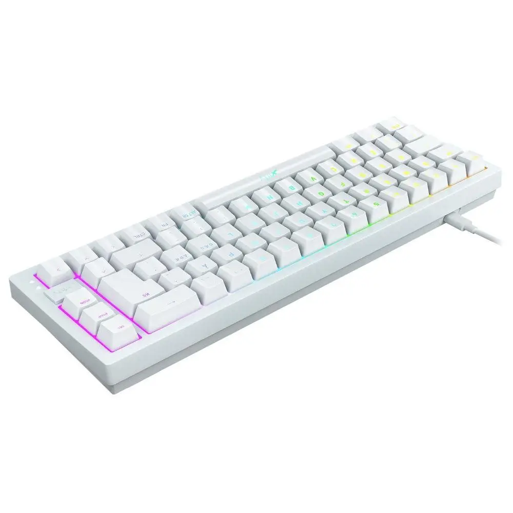 Геймърскa механична клавиатура XTRFY K5 Transperant White, 65% Hotswap RGB UK Layout Kailh Red - image 3