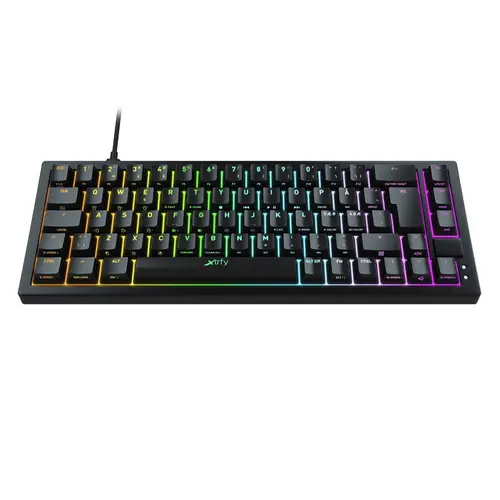 Геймърскa механична клавиатура XTRFY K5, 65% Hotswap, RGB подсветка, UK Layout Kailh Red, Черен - image 1