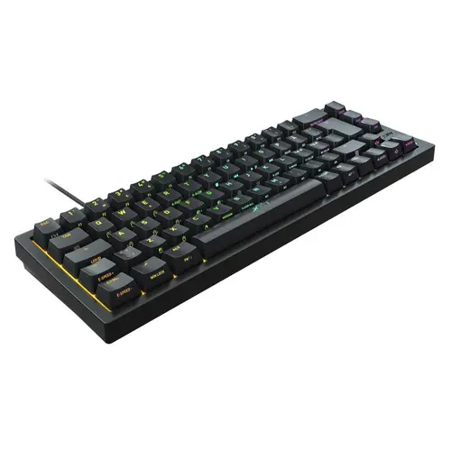 Геймърскa механична клавиатура XTRFY K5, 65% Hotswap, RGB подсветка, UK Layout Kailh Red, Черен - image 2