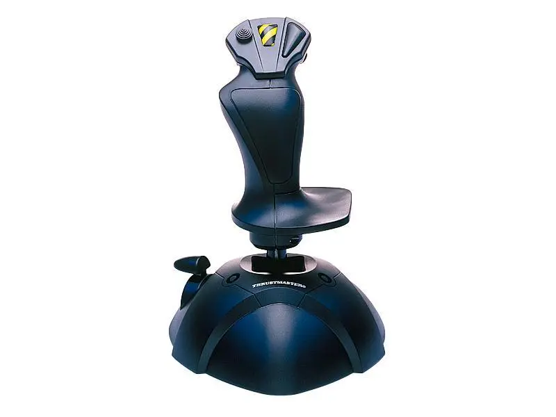 Жичен джойстик,  авиосимулатор Thrustmaster USB Joystick  за PC, Черен