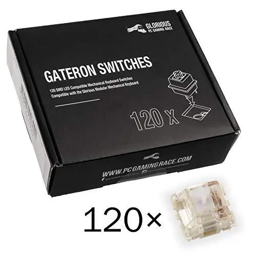 Διακόπτες για μηχανικό πληκτρολόγιο Glorious Gateron Clear 120 τεμάχια - 2