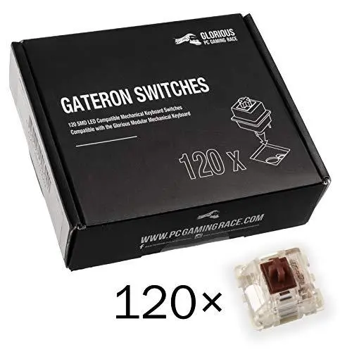 Суичове за механична клавиатура Glorious Gateron Brown 120 броя - image 1