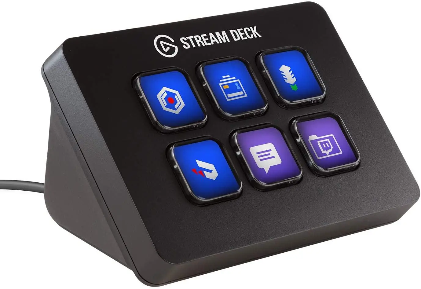 Controler Elgato Stream Deck Mini, 6 butoane LCD, Negru
