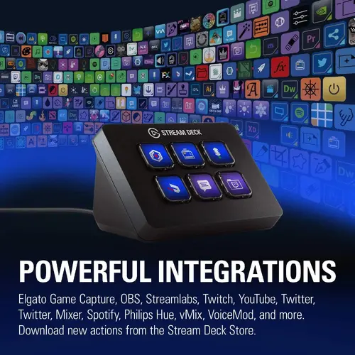 Контролер Elgato Stream Deck Mini, 6LCD бутона, Черен - 4