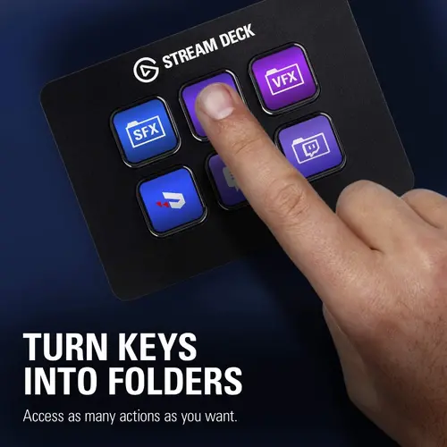 Controler Elgato Stream Deck Mini, 6 butoane LCD, Negru - 6