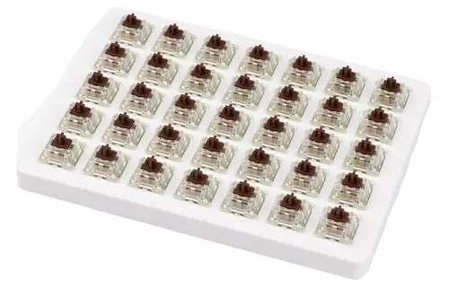 Διακόπτες για μηχανικό πληκτρολόγιο Keychron Cherry MX, Brown, RGB, Switch Set 35 τεμάχια - 1
