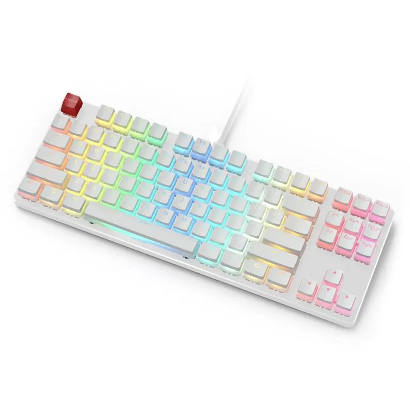 Капачки за механична клавиатура Glorious Aura PBT Doubleshot 105-Keycap White US-Layout - image 2
