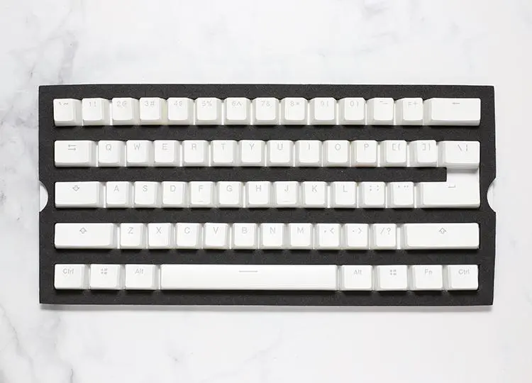 Капачки за механична клавиатура Ducky Pudding White 108-Keycap Set PBT Double-Shot US Layout - image 1