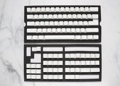 Капачки за механична клавиатура Ducky Pudding White 108-Keycap Set PBT Double-Shot US Layout - image 3