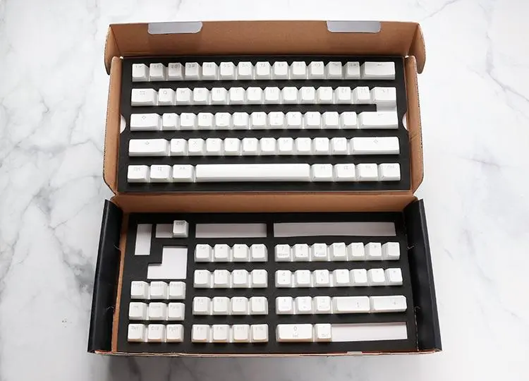 Капачки за механична клавиатура Ducky Pudding White 108-Keycap Set PBT Double-Shot US Layout - image 4