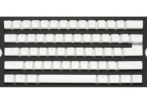 Капачки за механична клавиатура Ducky Pudding White 108-Keycap Set PBT Double-Shot US Layout