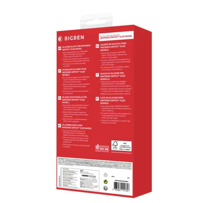 Σιλικονούχα προστατευτική θήκη Big Ben Silicon Glove, γκρι (Nintendo Switch OLED) - image 3