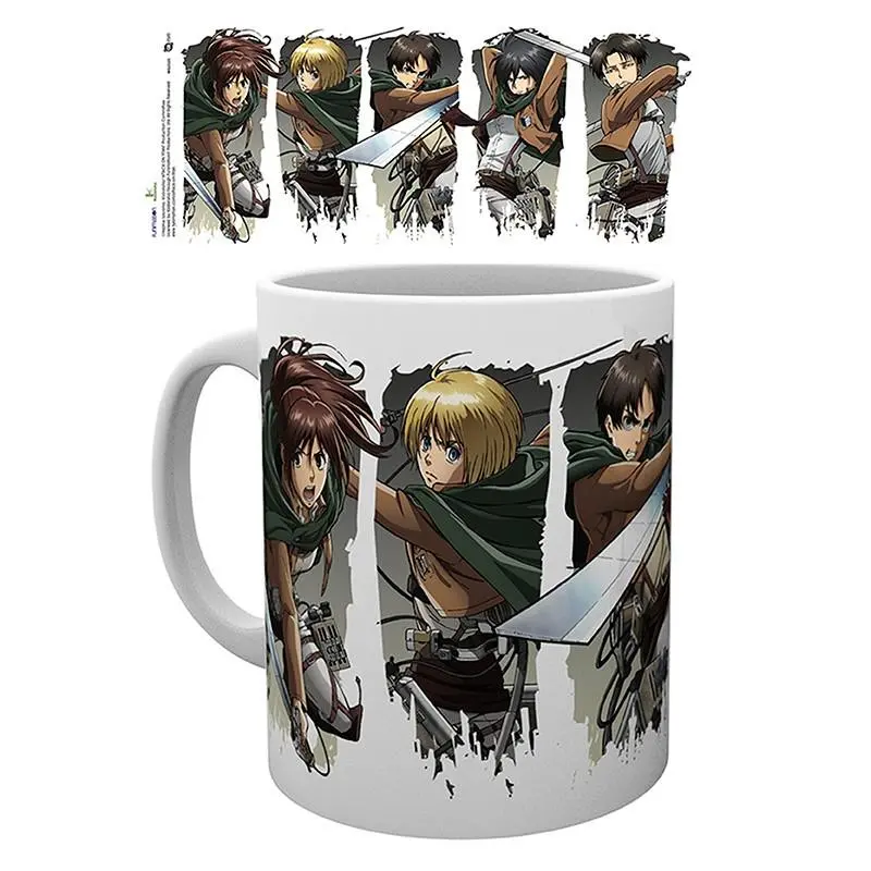 Чаша ABYSTYLE ATTACK ON TITAN Character Montage, Бял - image 1