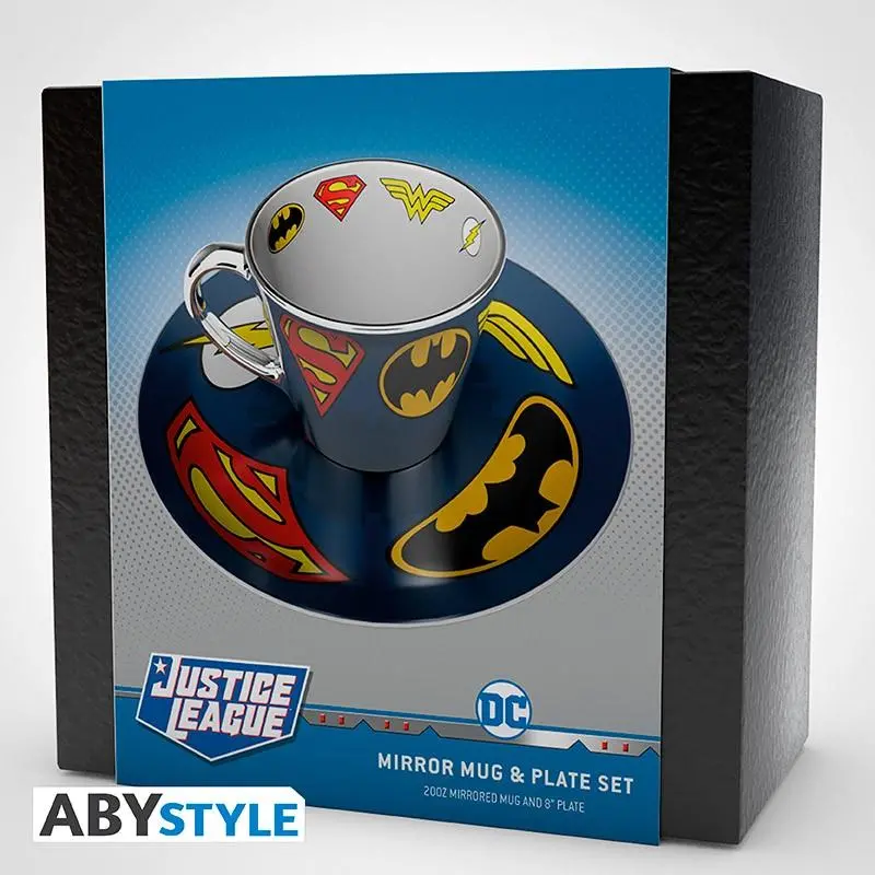 Set ABYSTYLE DC COMICS Mirror mug & plate set Logo, Cană, Suport cu embleme - image 1