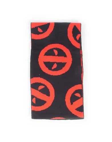 Комплект шал и шапка DIFUZED Deadpool, Symbol, Черен/Червен - image 2